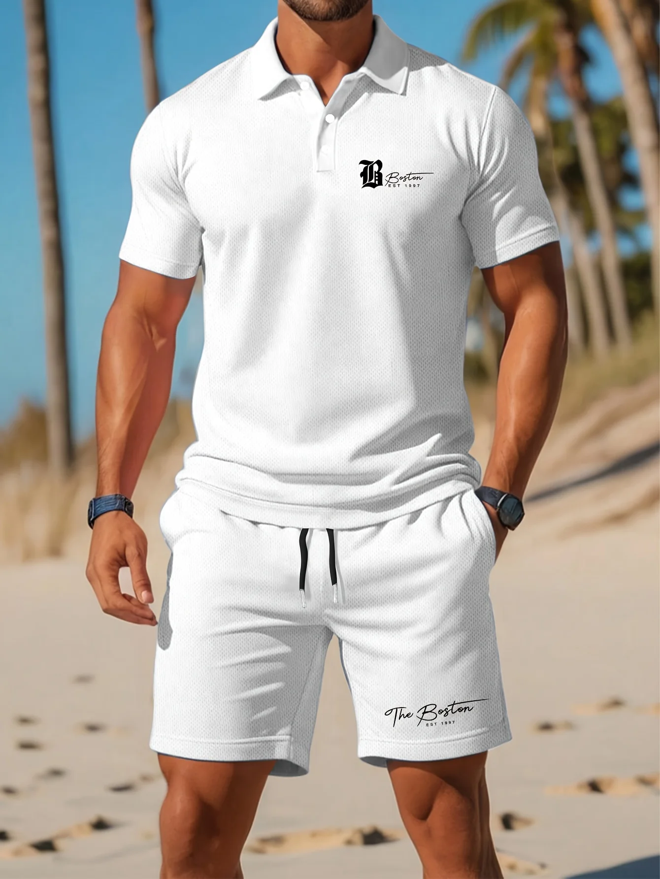 Mens Fashion Clothes - Summer New Men's Polo Shirt Set