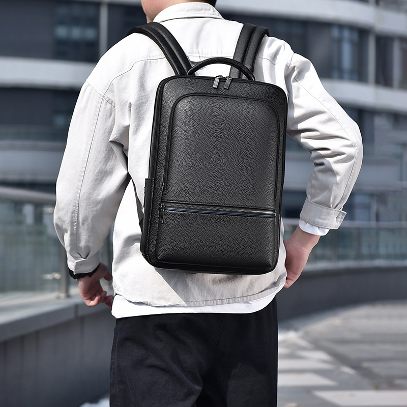 Mens Fashion Blog - PU Leather Men's Backpack USB Charging