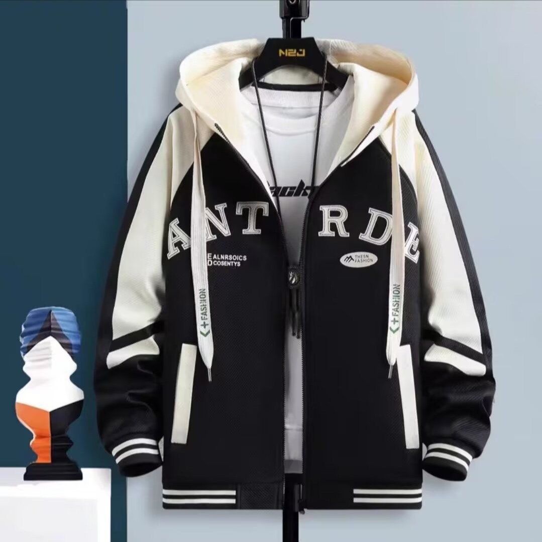 Mens Fashion Baseball Jersey - New Men's Hooded Jacket M-6XL Men's