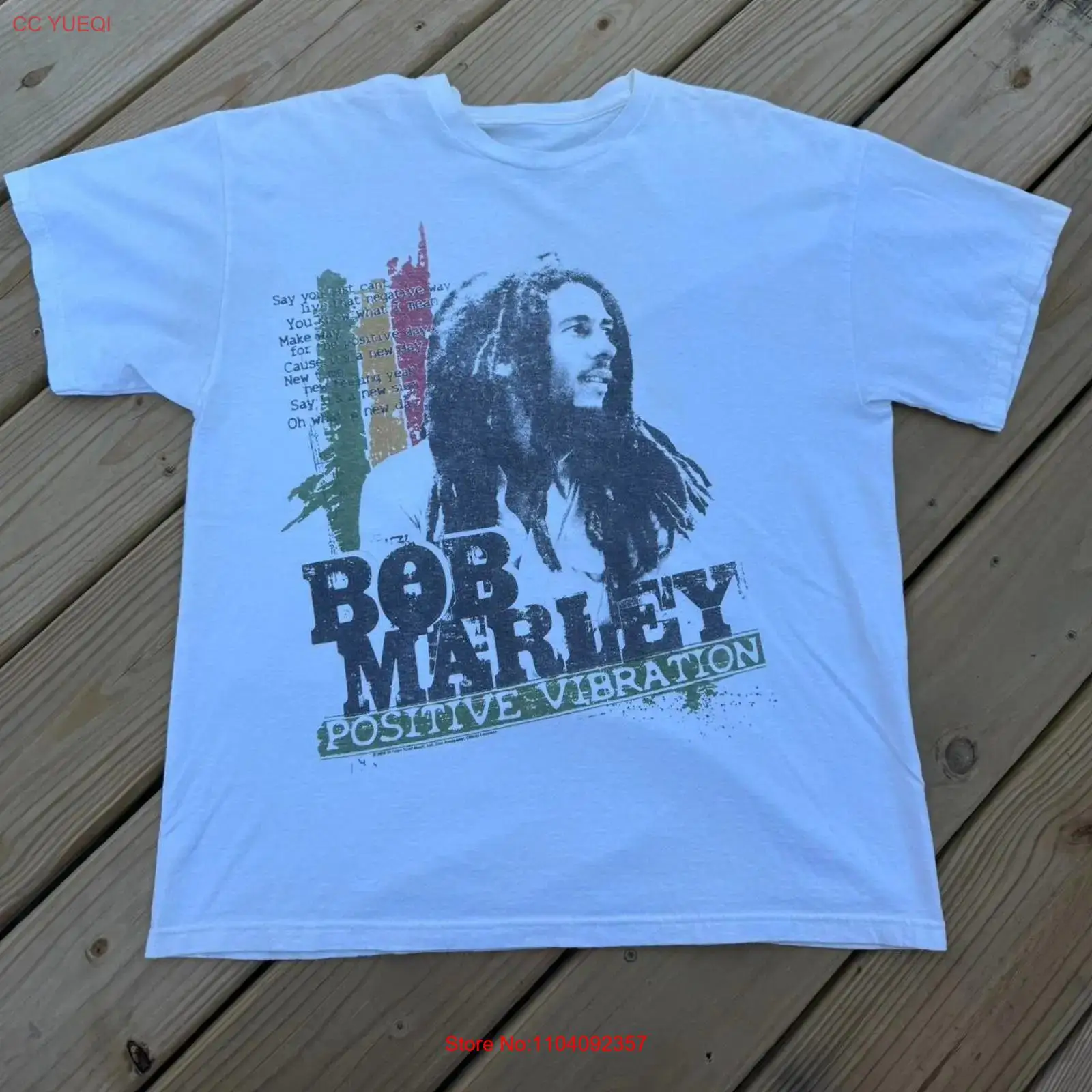 Mens Fashion In The 2000S - Vintage 2000s bob Marley Positive Vibration