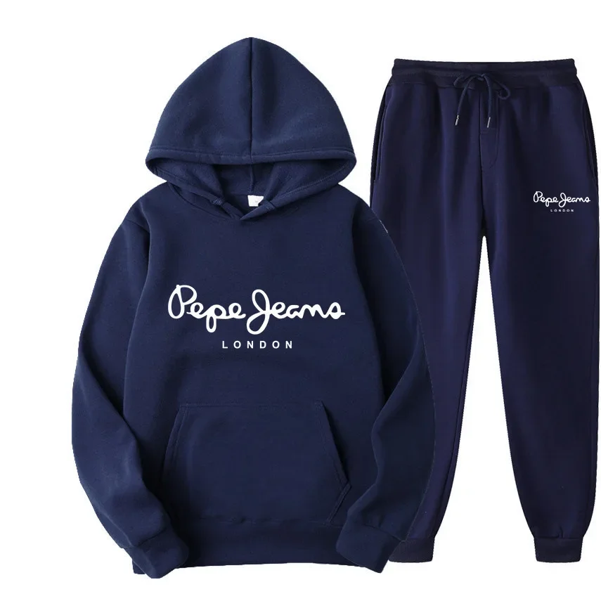 Men'S Fashion Trousers - Men Women Printed Hoodie Tracksuit Two