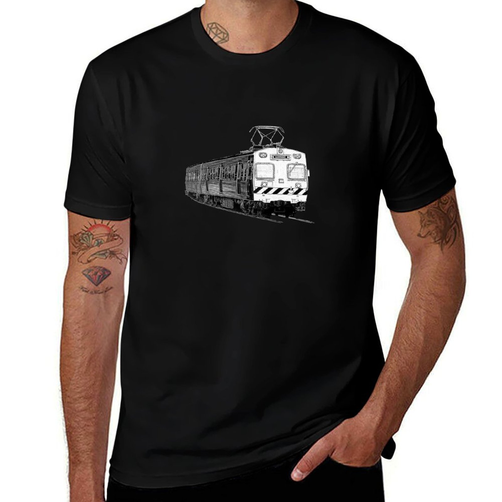 Mens Fashion Melbourne - Melbourne Hitachi train T-Shirt Street Fashion