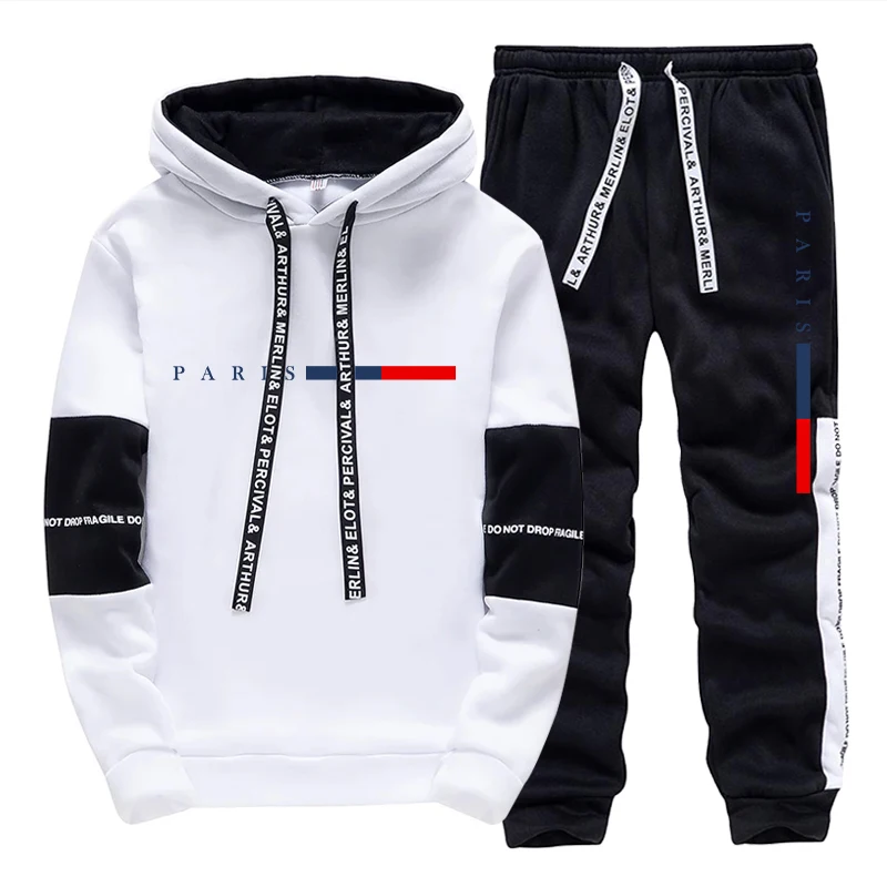 Men'S Fashion Trousers - Men's Set/Hoodie/Pants Paris Fashion Autumn Winter