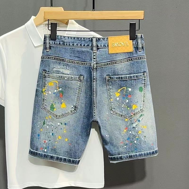 Men's Short Jeans Pants Graffi - Men'S Fashion Jeans review and price