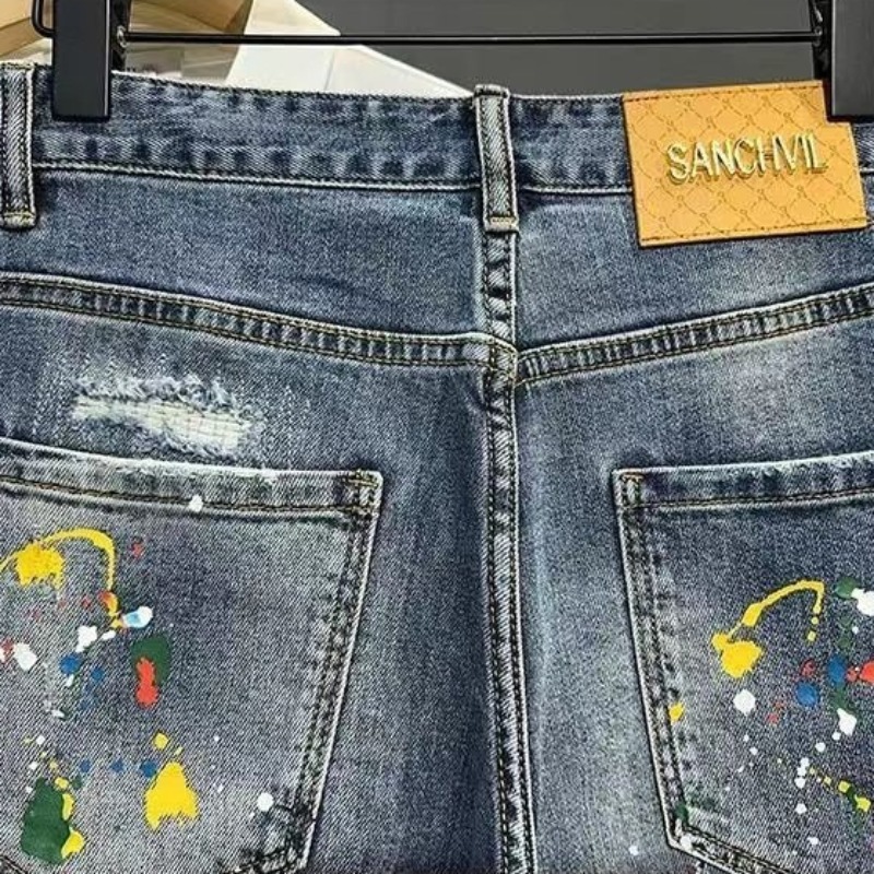 Men's Short Jeans Pants Graffi - Men'S Fashion Jeans review and price
