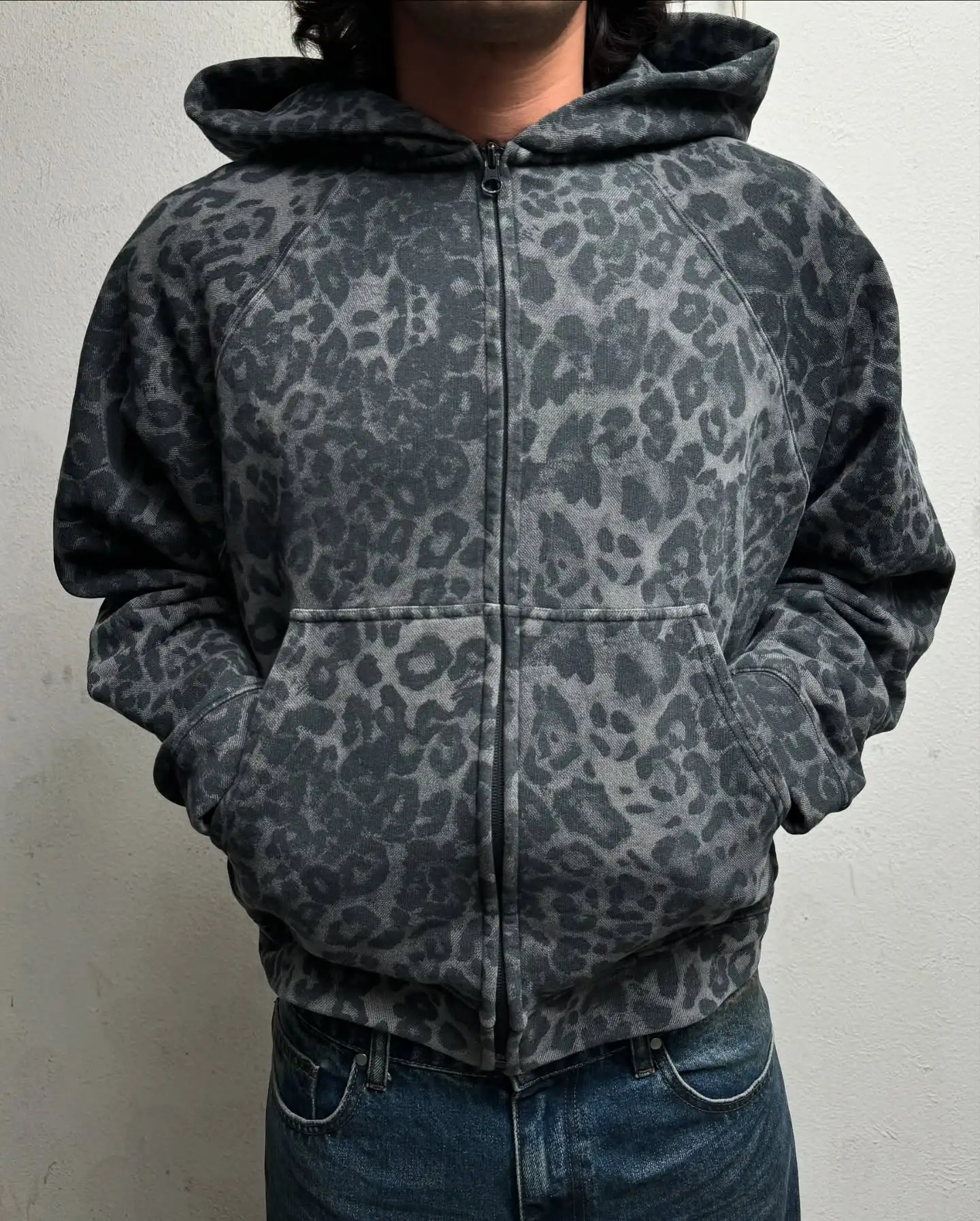 Retro Y2K Leopard Print Zipper - Mens Fashion Zip Up Hoodies review and price