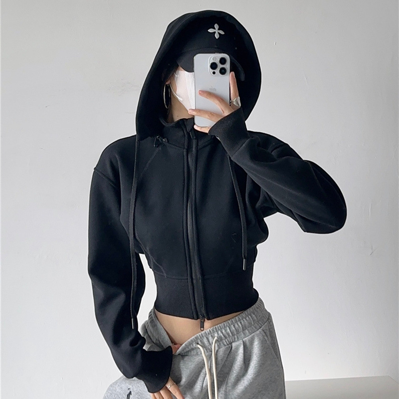 Women Crop Hoodie Sweatshirts  - Mens Fashion Zip Up Hoodies review and price