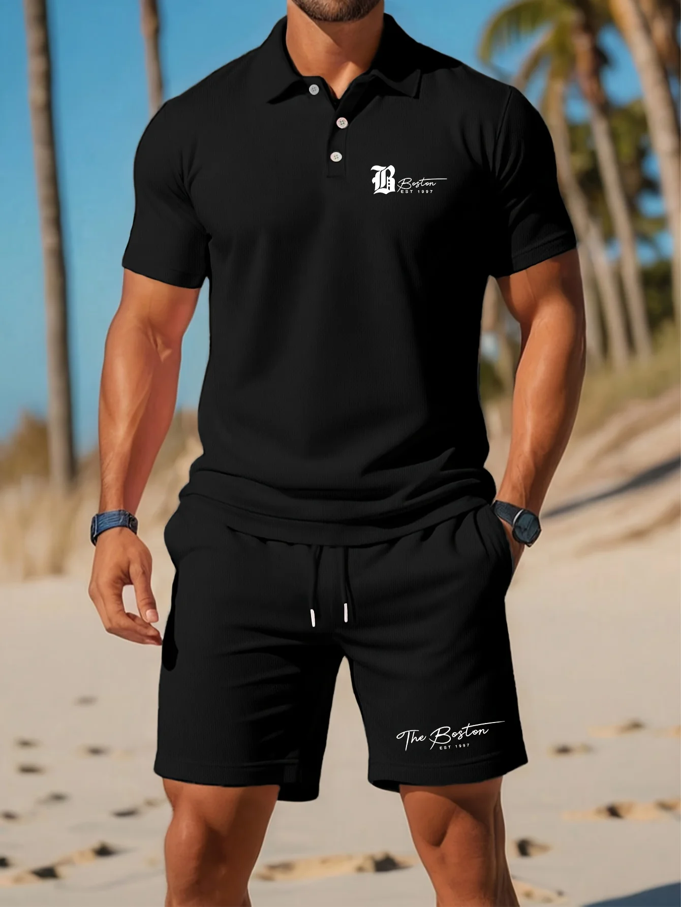 Summer New Men's Polo Shirt Se - Mens Fashion Clothes review and price