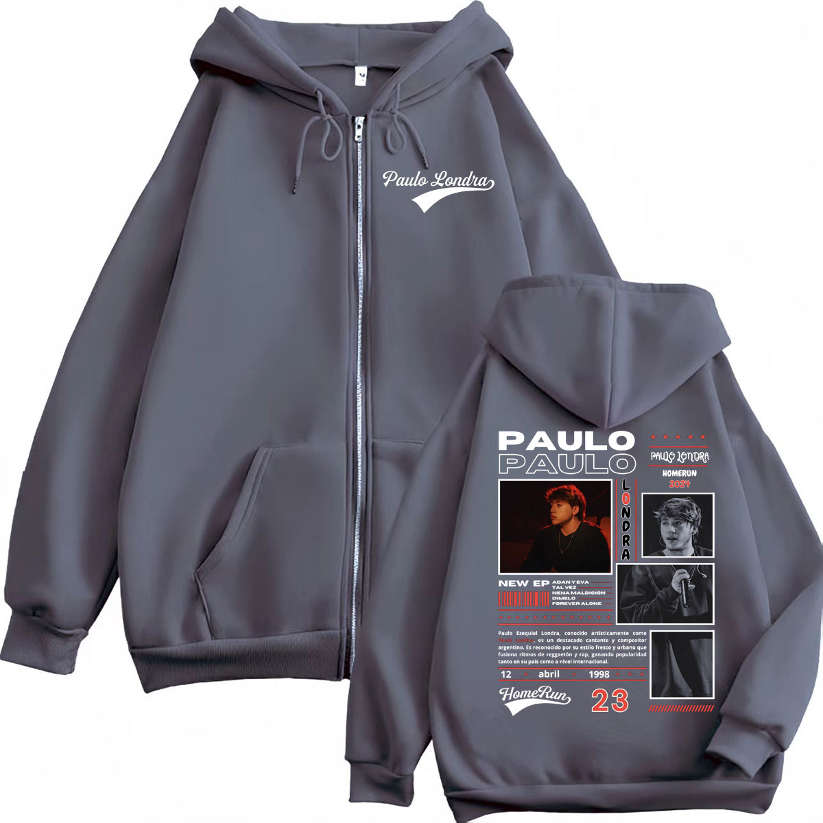 Rapper Paulo Londra Homerun Al - Mens Fashion Zip Up Hoodies review and price