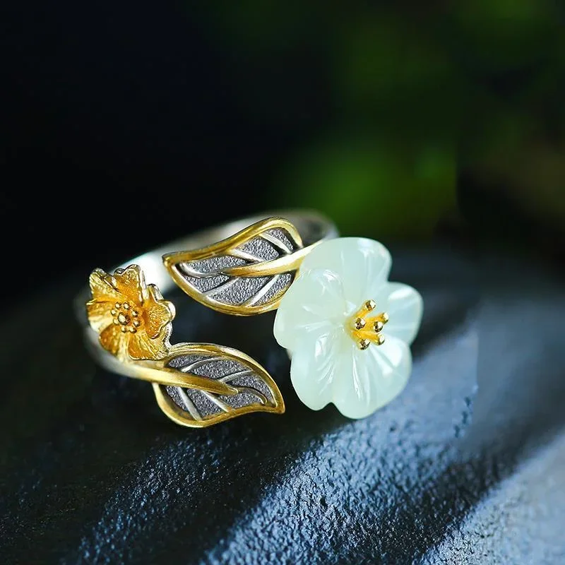 925 Silver White Hetian Jade F - Men'S Fashion Rings review and price