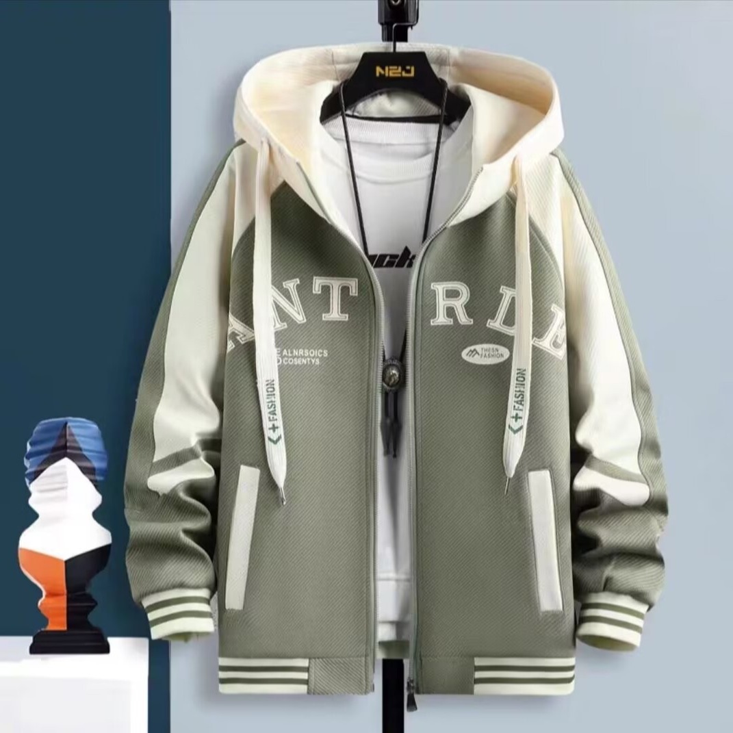 New Men's Hooded Jacket M-6XL  - Mens Fashion Baseball Jersey review and price