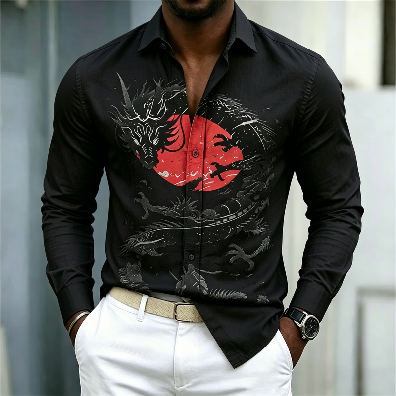 2026 New Men's Shirt White Bla - Mens Fashion Clothes review and price