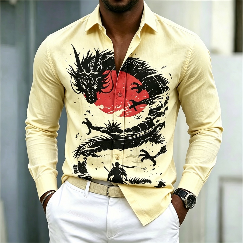 2026 New Men's Shirt White Bla - Mens Fashion Clothes review and price
