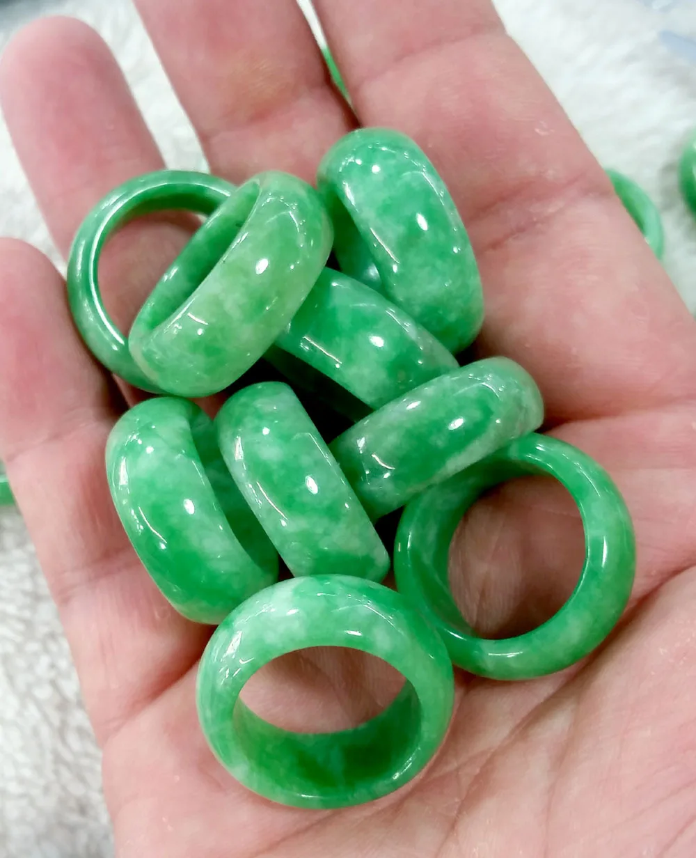 Natural Green Jade Ring Jadeit - Men'S Fashion Rings review and price