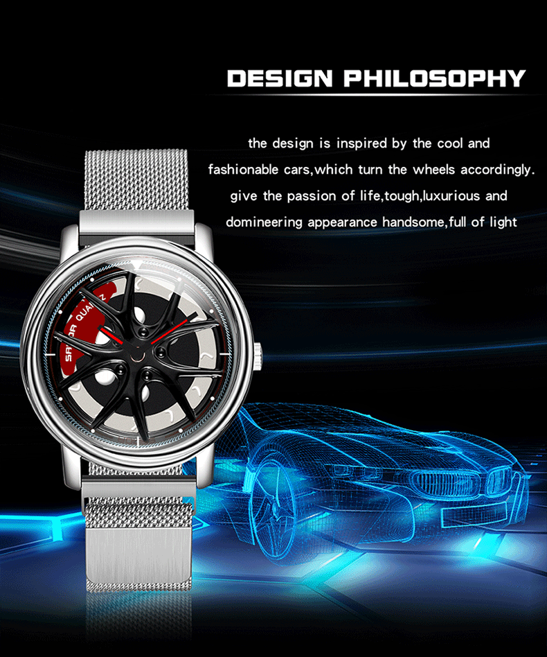 Men Watch Car Wheel Rim Hub Di - Men'S Fashion Hub review and price