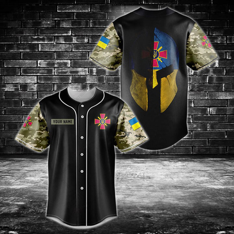 Custom Name Ukraine Shield Gra - Mens Fashion Baseball Jersey review and price