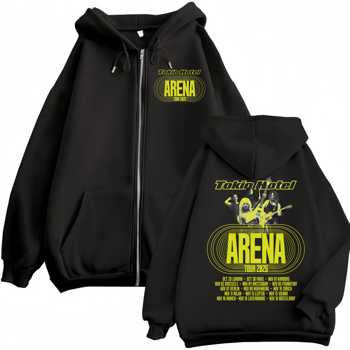 Tokio Hotel Arena Tour 2026 Zi - Mens Fashion Zip Up Hoodies review and price