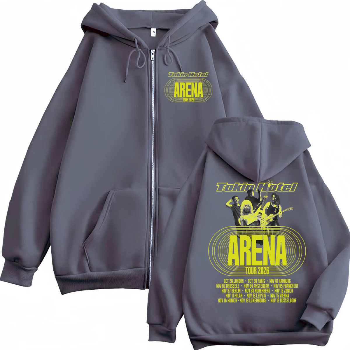 Tokio Hotel Arena Tour 2026 Zi - Mens Fashion Zip Up Hoodies review and price