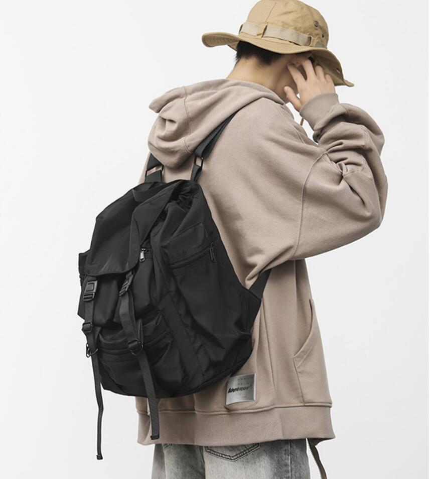 Black Nylon Waterproof Backpac - Mens Fashion Blog review and price