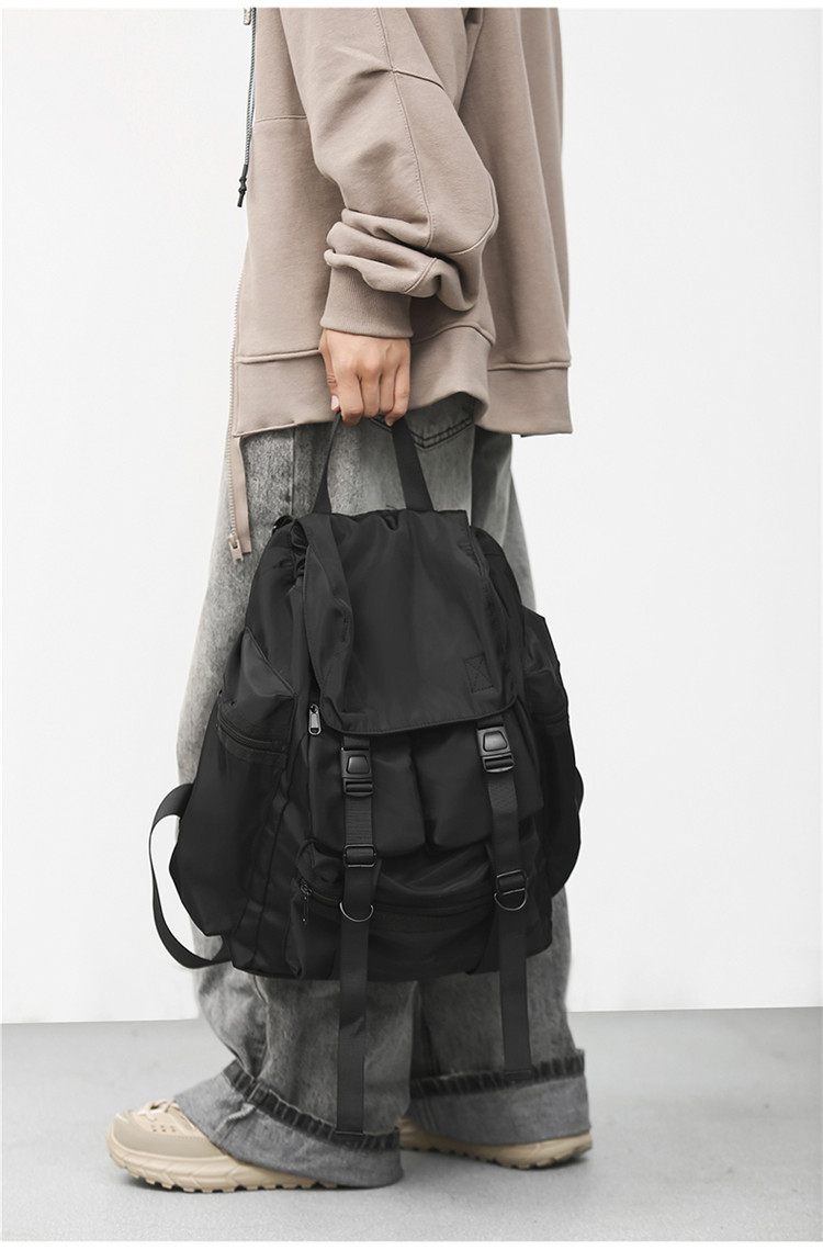 Black Nylon Waterproof Backpac - Mens Fashion Blog review and price
