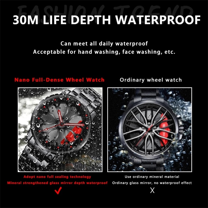 Fashion Mens Car Wheel Watches - Men'S Fashion Hub review and price