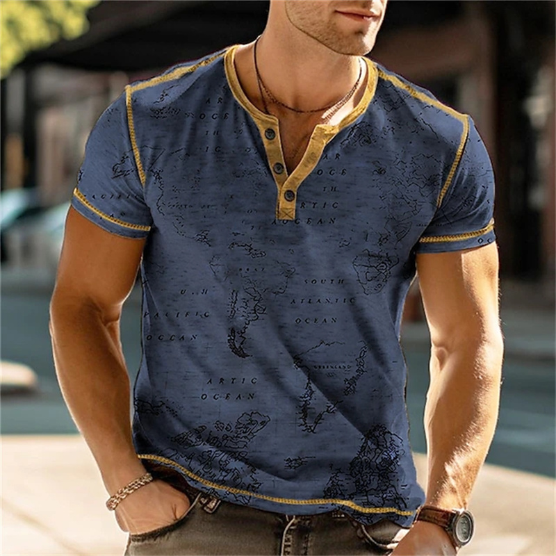 Men's Henry Shirts Funny 3D Pr - Mens Fashion Clothes review and price