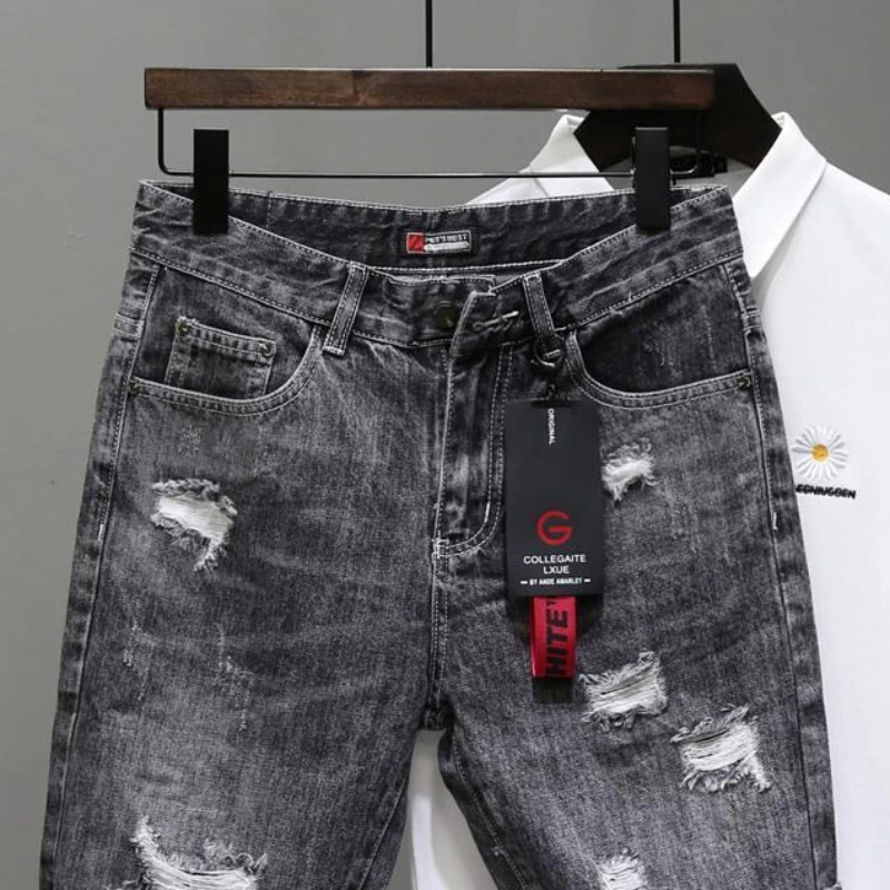 Men's Short Jeans Pants Black  - Men'S Fashion Trousers review and price