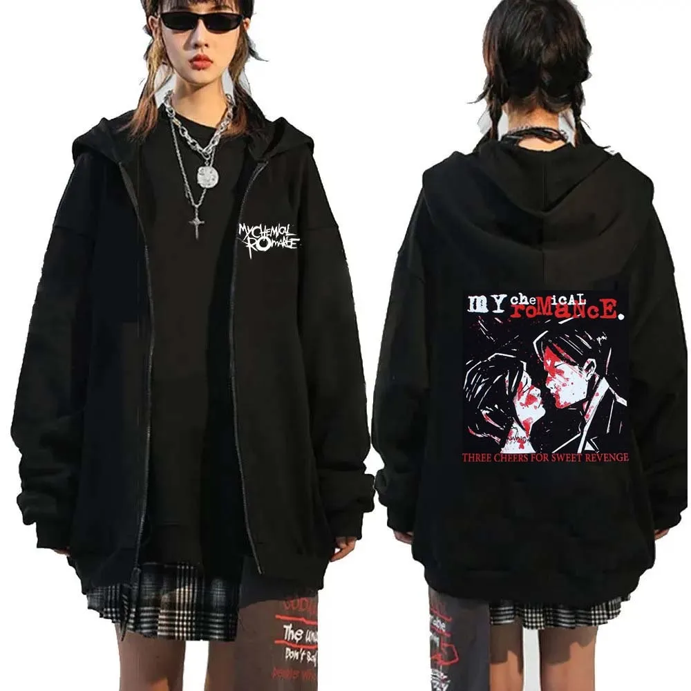 Rock Band My Chemical Romance  - Mens Fashion Zip Up Hoodies review and price