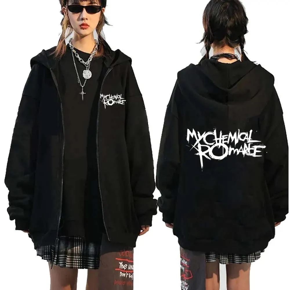 Rock Band My Chemical Romance  - Mens Fashion Zip Up Hoodies review and price