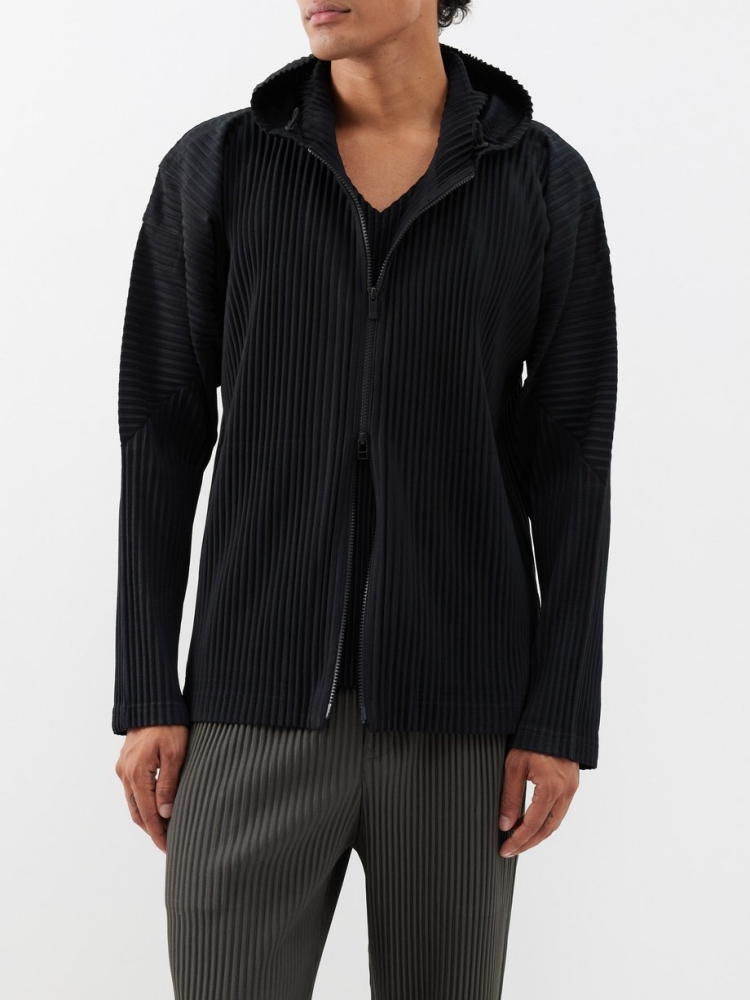 Miyake Pleated Men Zip-up Plis - Mens Fashion Zip Up Hoodies review and price