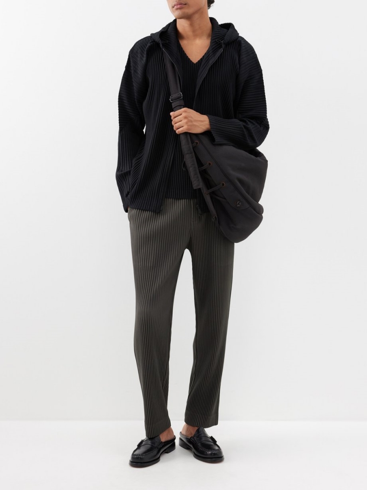 Miyake Pleated Men Zip-up Plis - Mens Fashion Zip Up Hoodies review and price